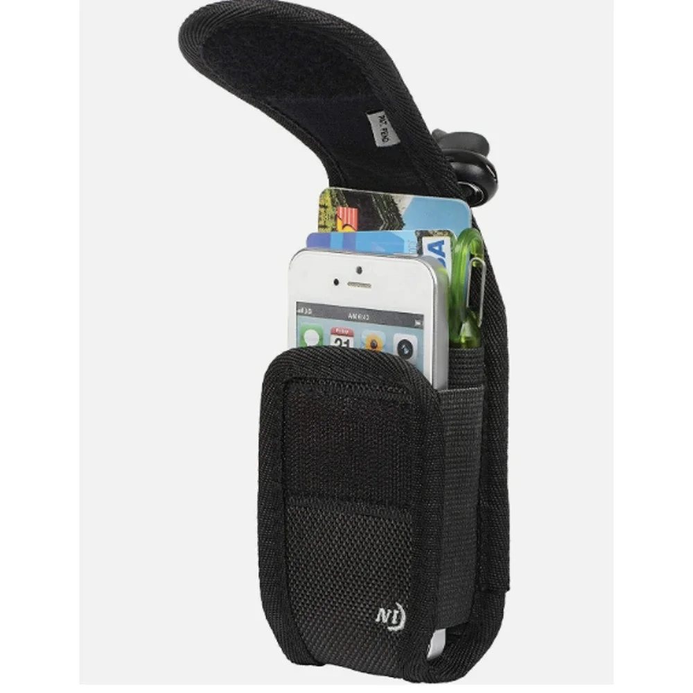 Nite Ize Universal Clip Case Cargo Cell Phone Holder with Belt Clips Tall, Black